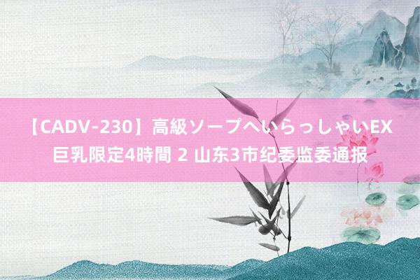 【CADV-230】高級ソープへいらっしゃいEX 巨乳限定4時間 2 山东3市纪委监委通报