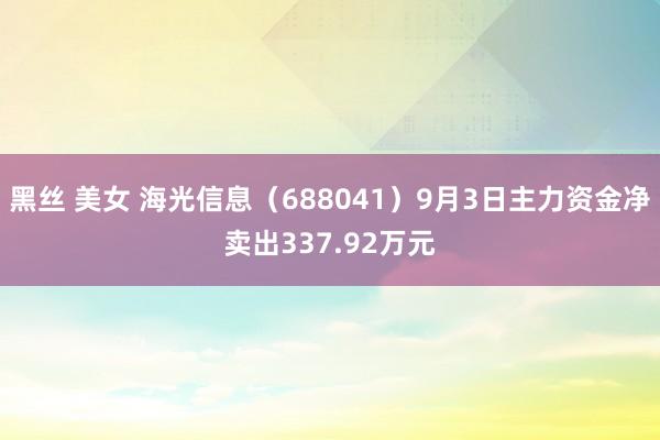 黑丝 美女 海光信息（688041）9月3日主力资金净卖出337.92万元