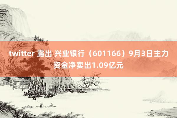 twitter 露出 兴业银行（601166）9月3日主力资金净卖出1.09亿元